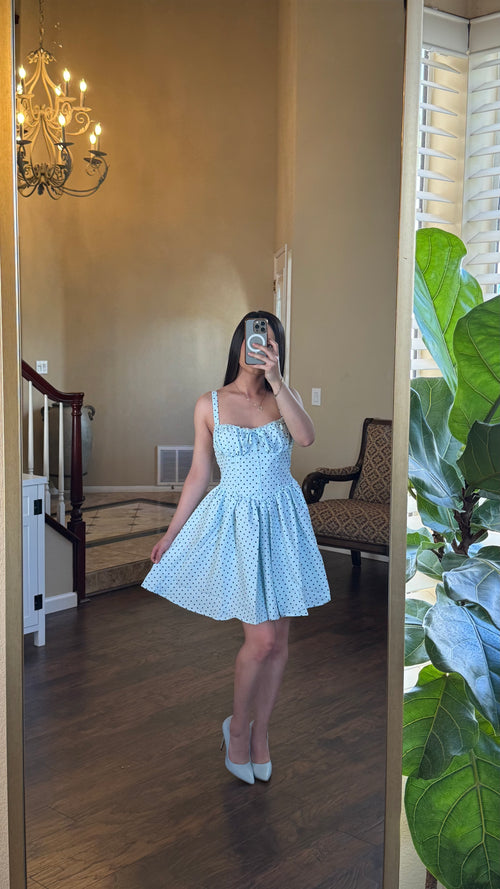 Blue Polka Dress Dot