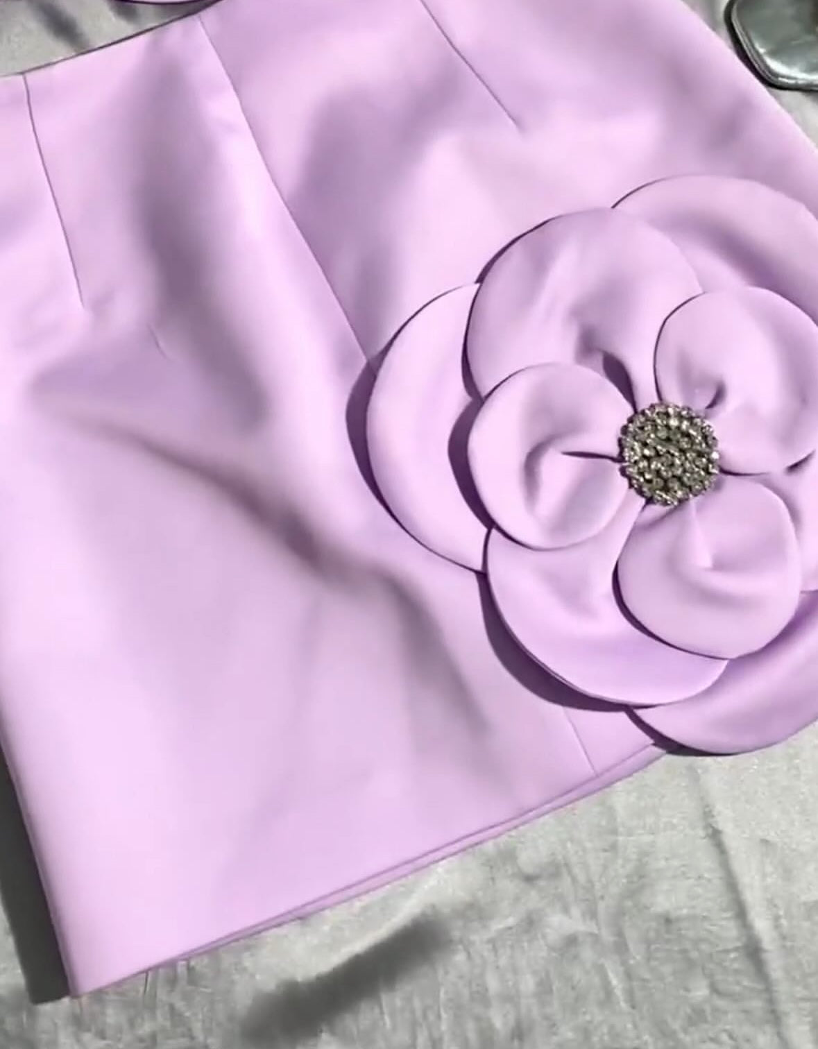 Lavender Floral Accent Skirt