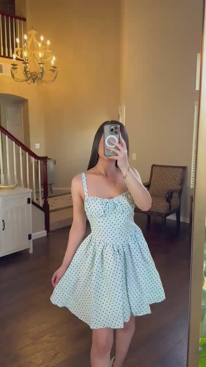 Blue Polka Dress Dot