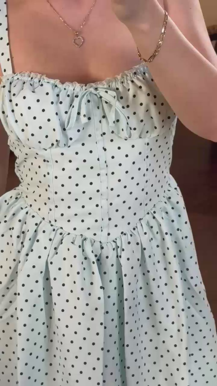 Blue Polka Dress Dot